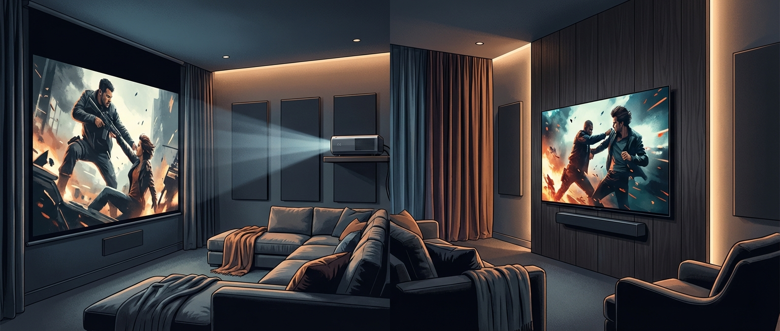 4K Projector vs OLED TV: Best Home Theater Pick 2026