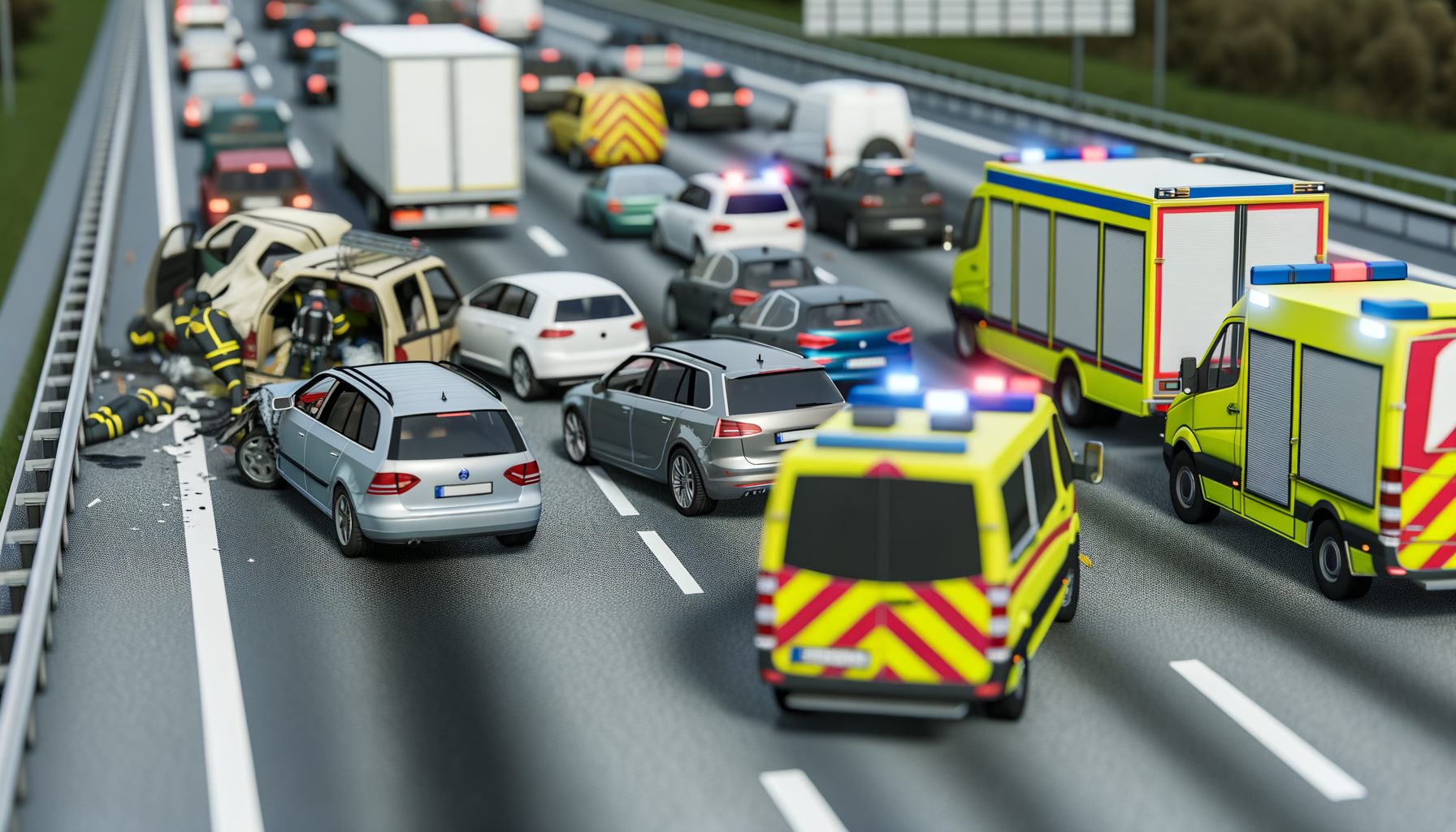 Uheld på Køge Bugt motorvejen skaber kødannelse og forsinkelser