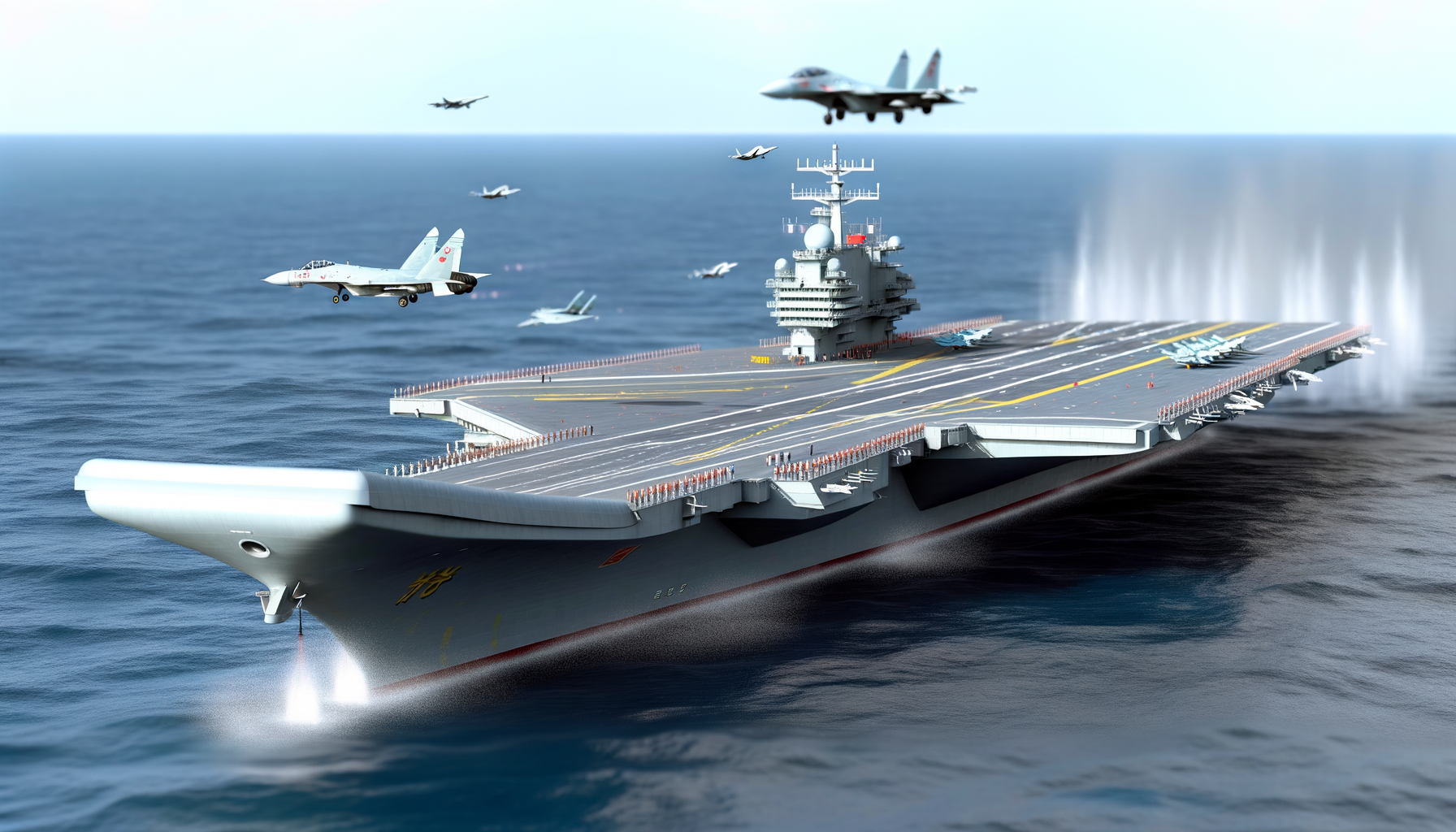 Kinas hangarskib udfordrer USA's militære dominans til søs