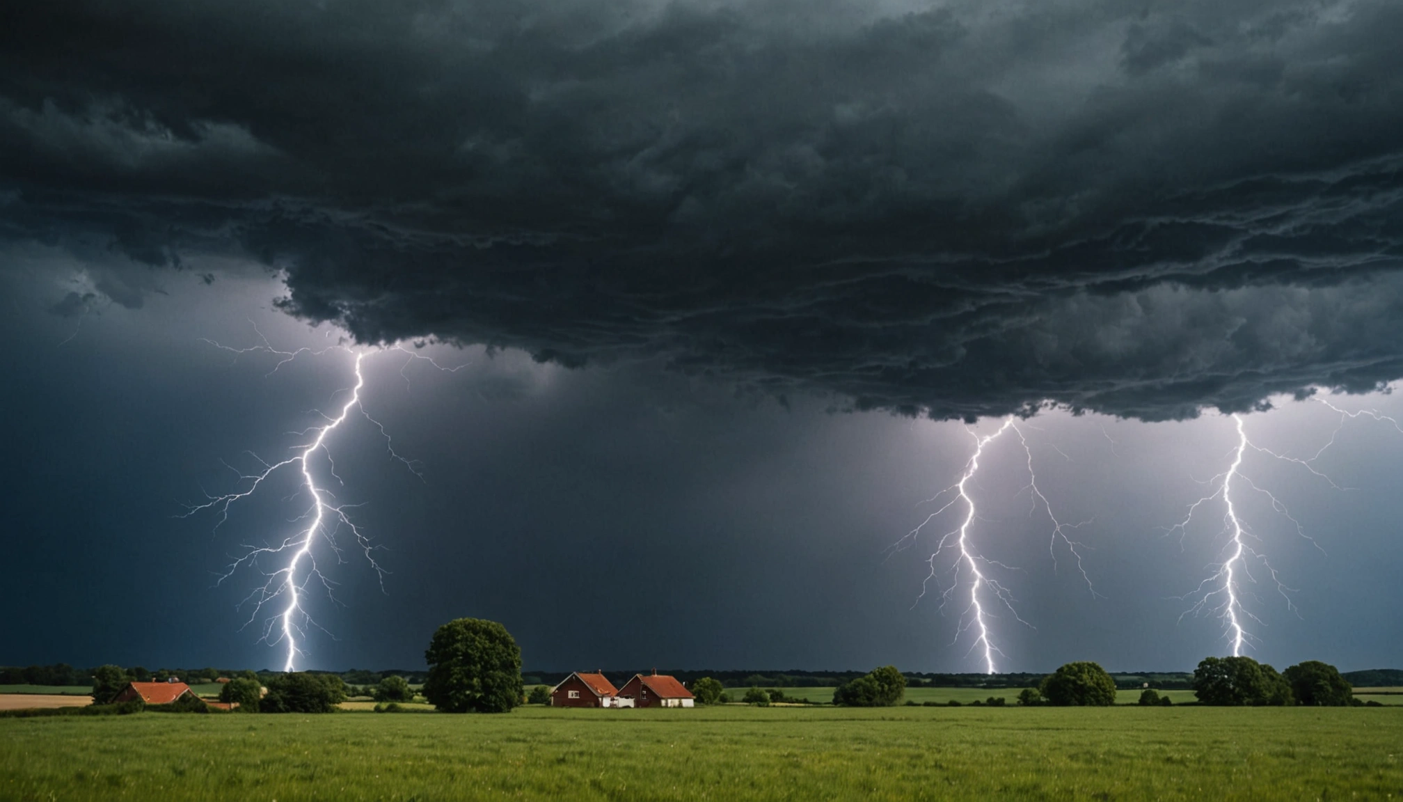 Skybrud og kraftige byger rammer Danmark i dag