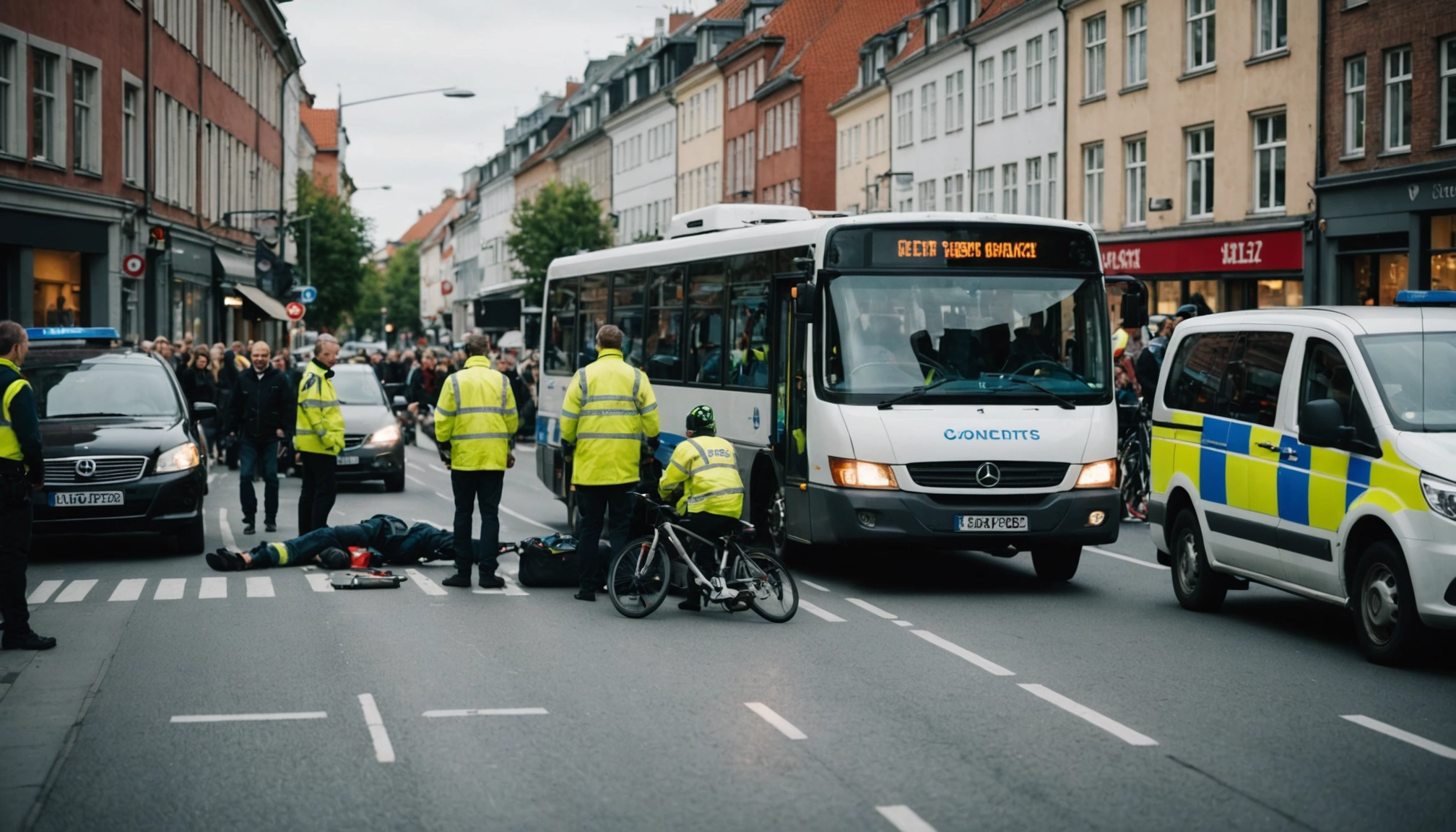 Alvorlig busulykke i København: cyklist død ved Nørre Allé