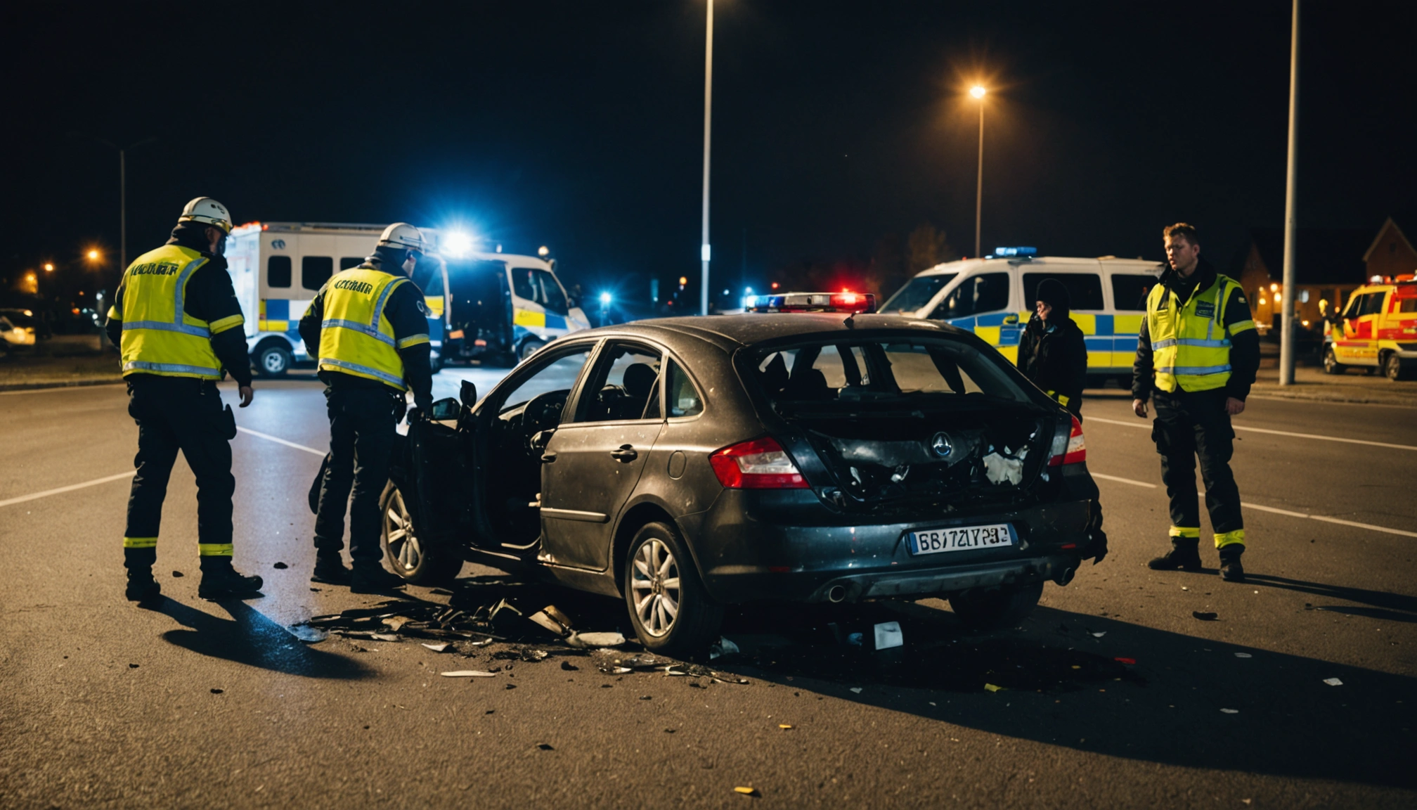 Fire unge overlever dramatisk bilulykke i Aars