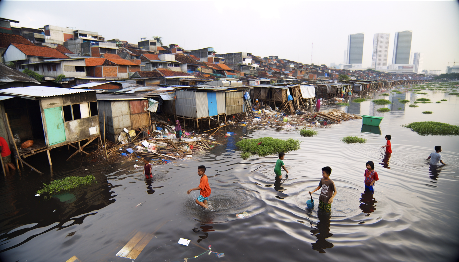 Jakarta synker: børn rammes hårdt af klimaforandringer
