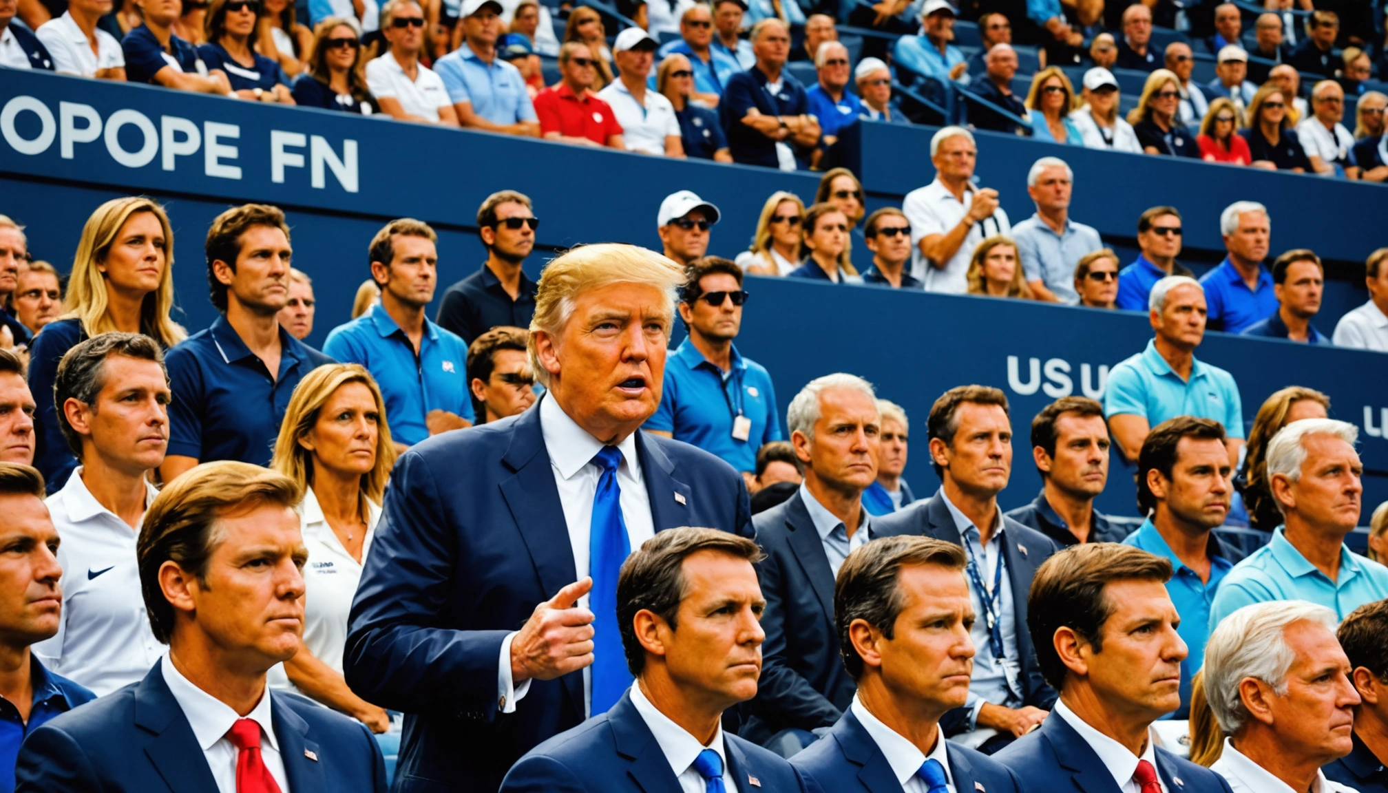 Donald Trump skaber sikkerhedskrævende kaos ved us open finalen