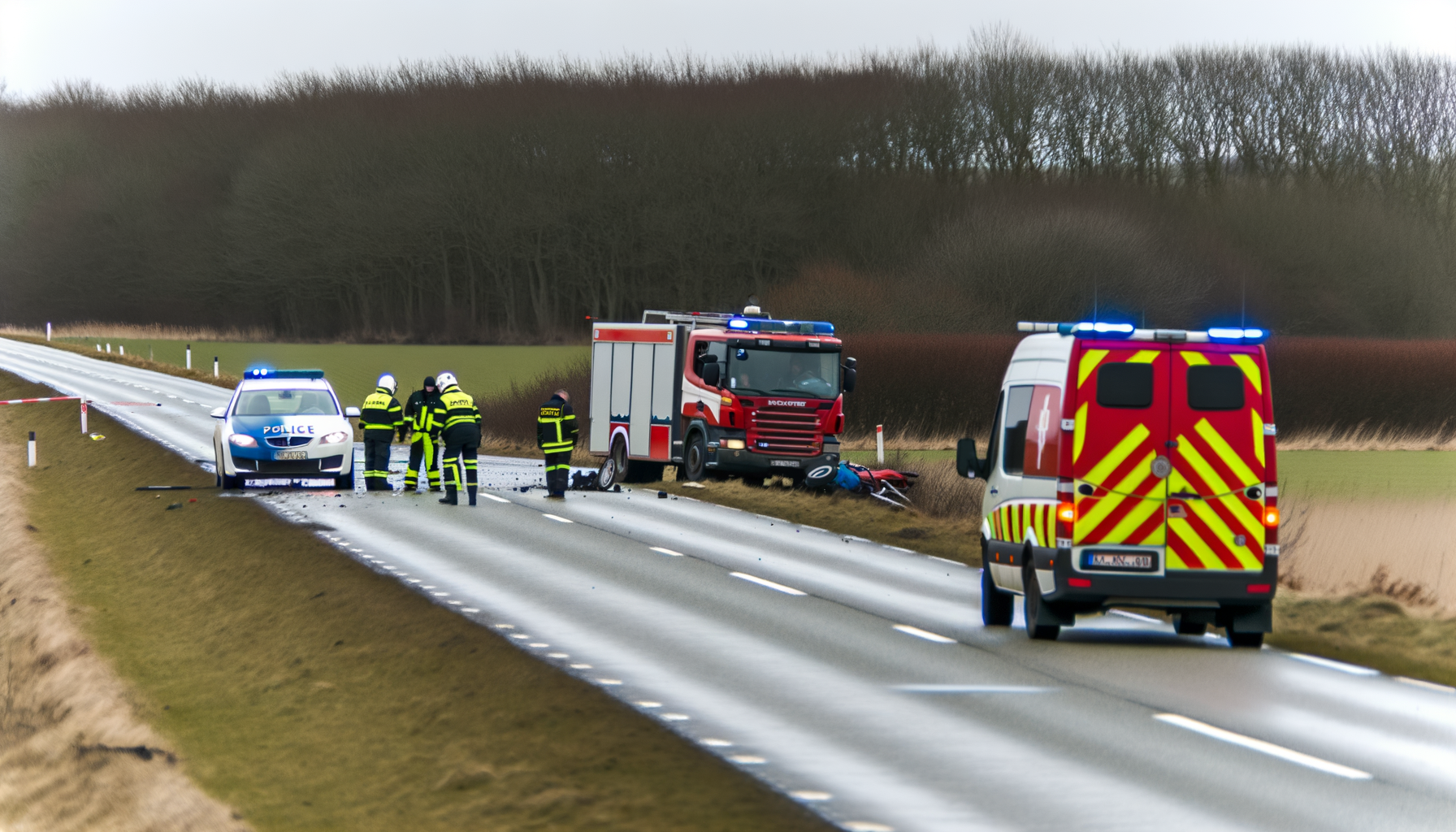 Tragisk trafikulykke på Bredstenvej koster 40-årig mand livet