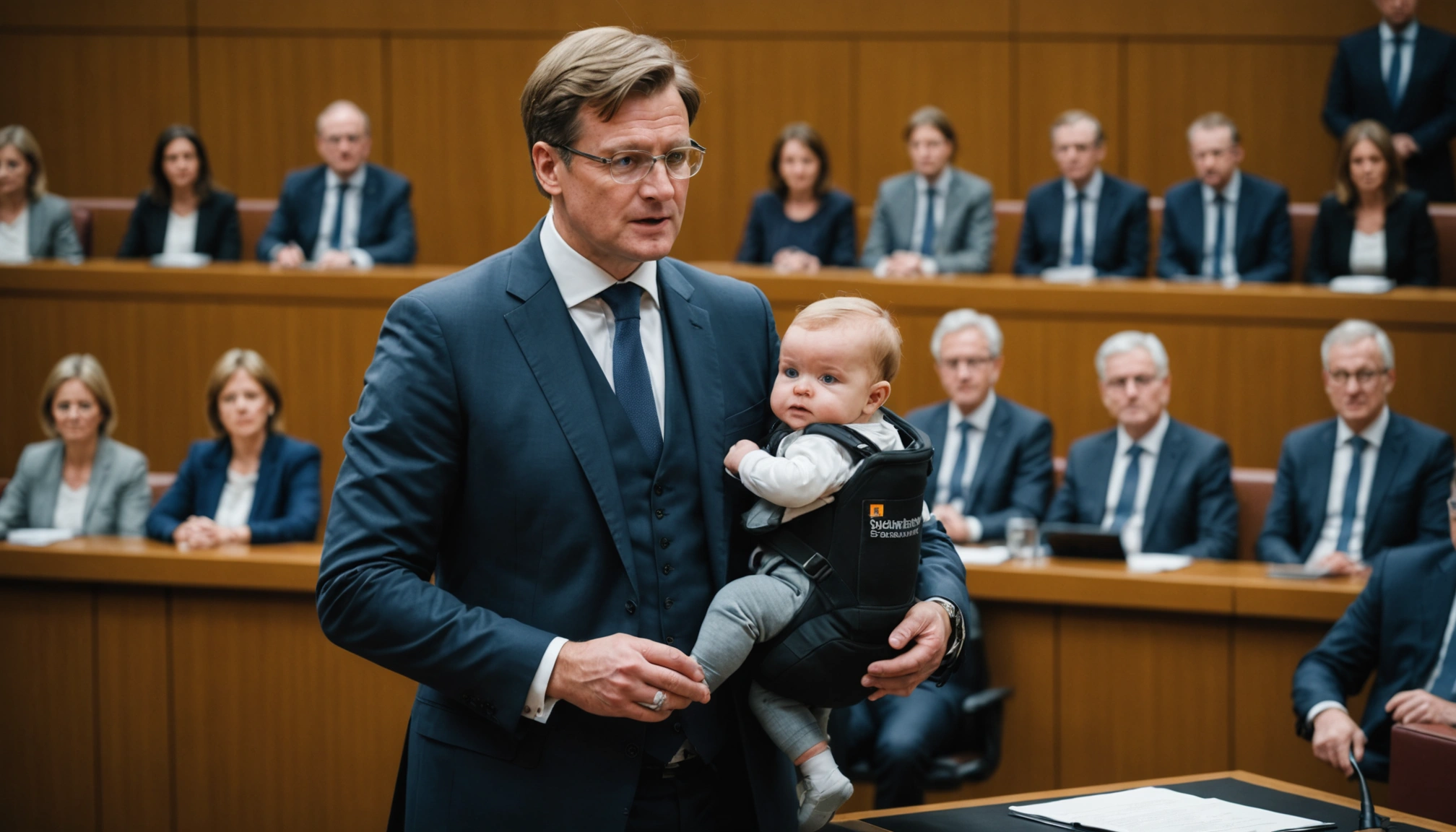 Tysk politiker skriver historie med baby i forbundsdag