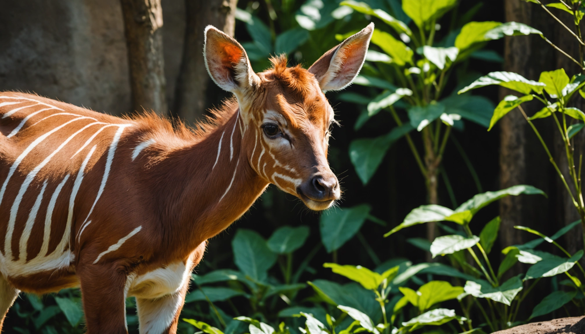 Sjælden højlandsbongo født i ree park safari sikrer artens fremtid