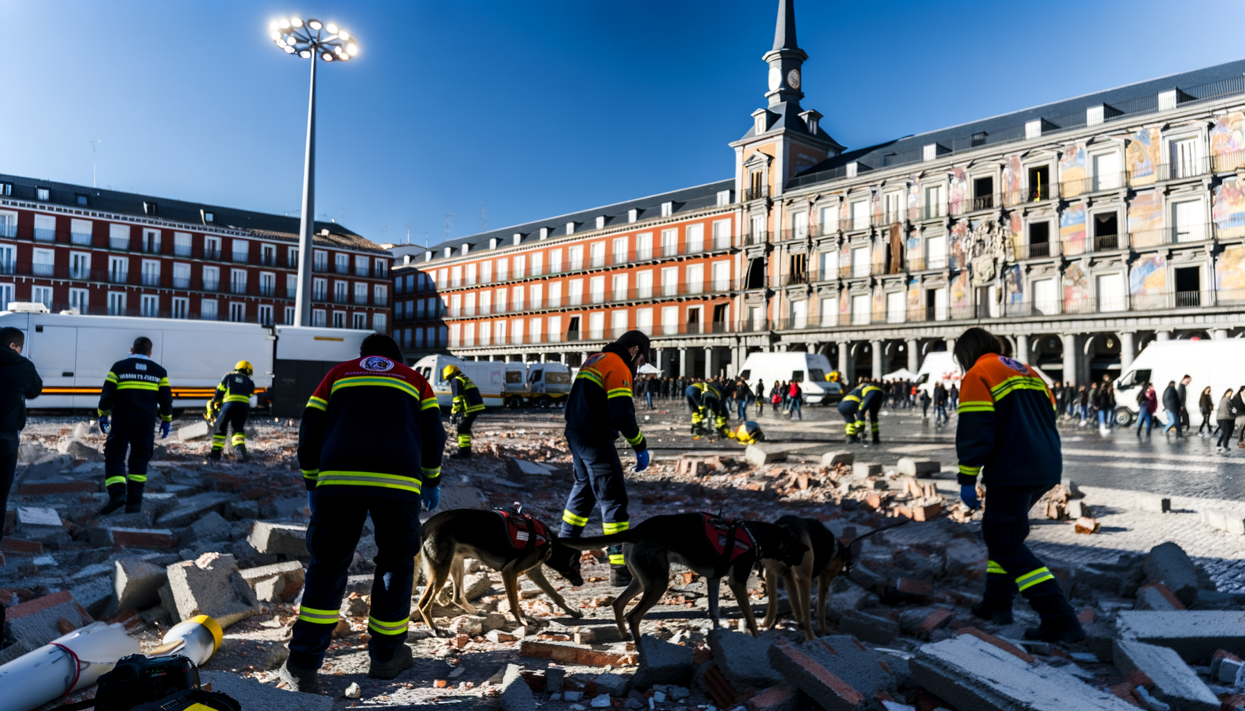 Bygningskollaps i Madrid: fire savnet, ti kvæstede efter sammenstyrtning