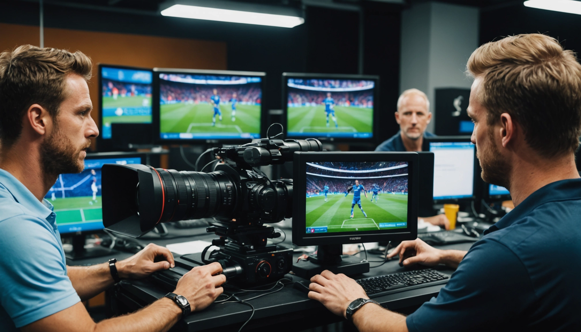 Var det panikløb ind til tv 2-studiet under landskampen?