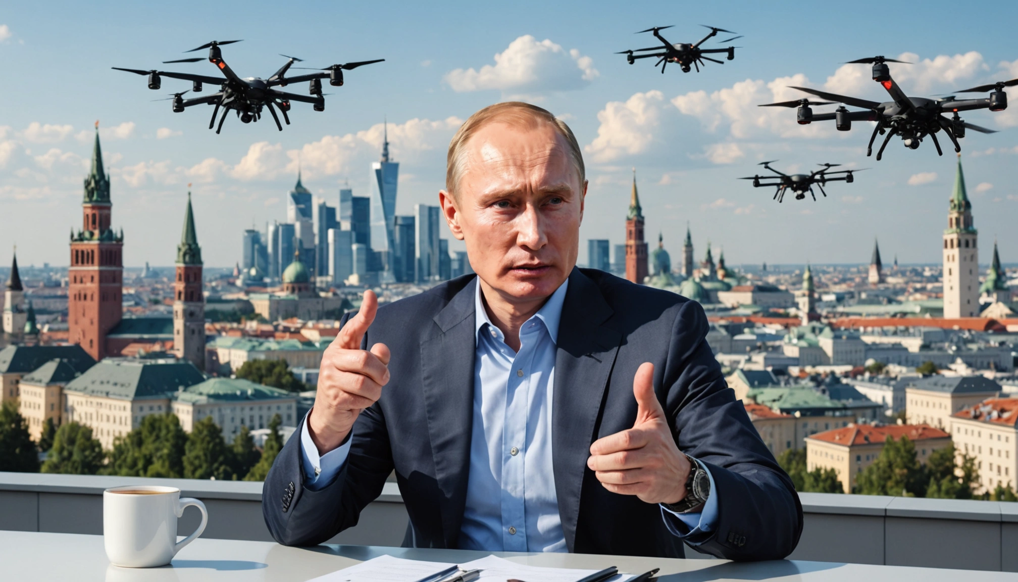 Putin joker om droner over Danmark og europæisk luftrumskrænkelser