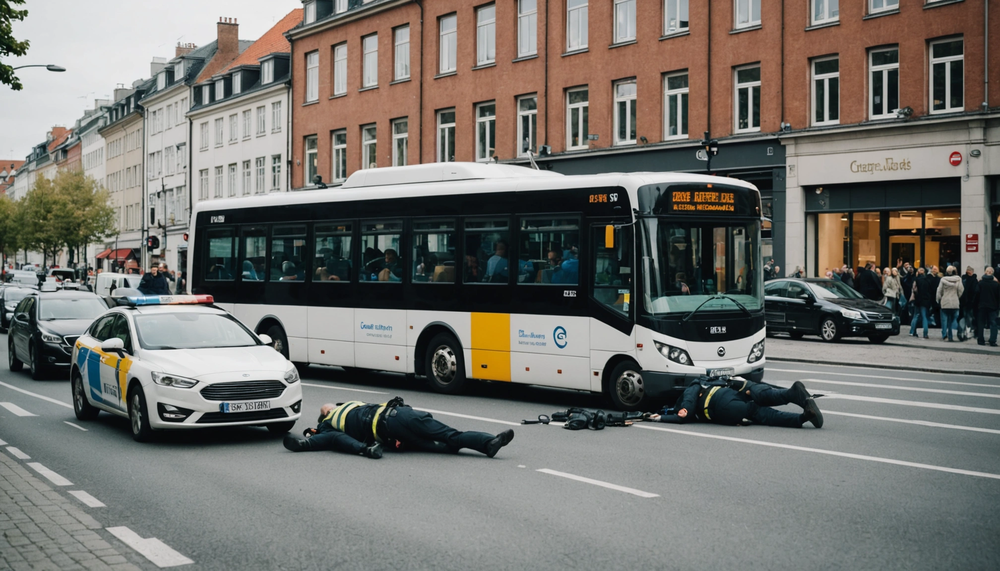 trafikuheld i københavn: bus og bil kolliderer uden alvorlige skader