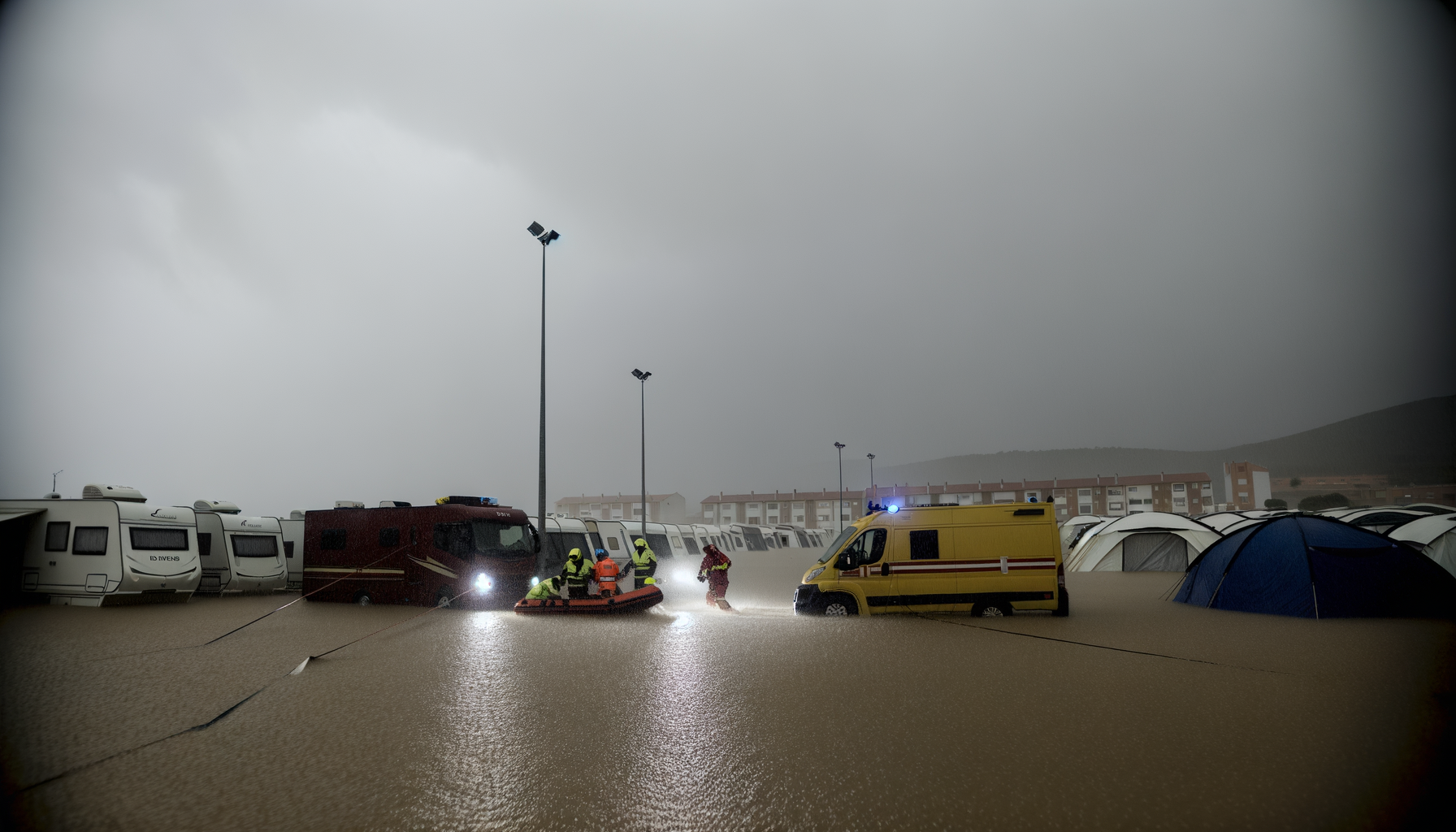Voldsomme regnmængder skaber kaos på den spanske østkyst