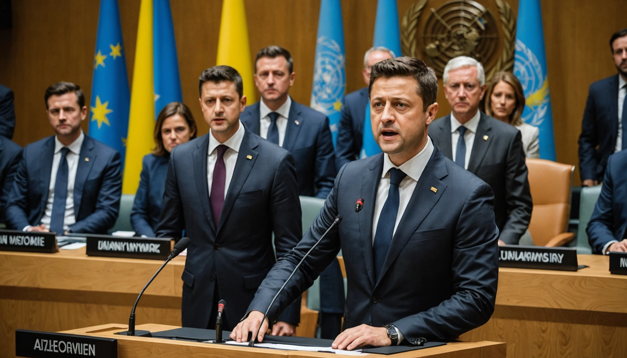 Zelenskyjs advarsel til FN: venner og våben er vores garanti