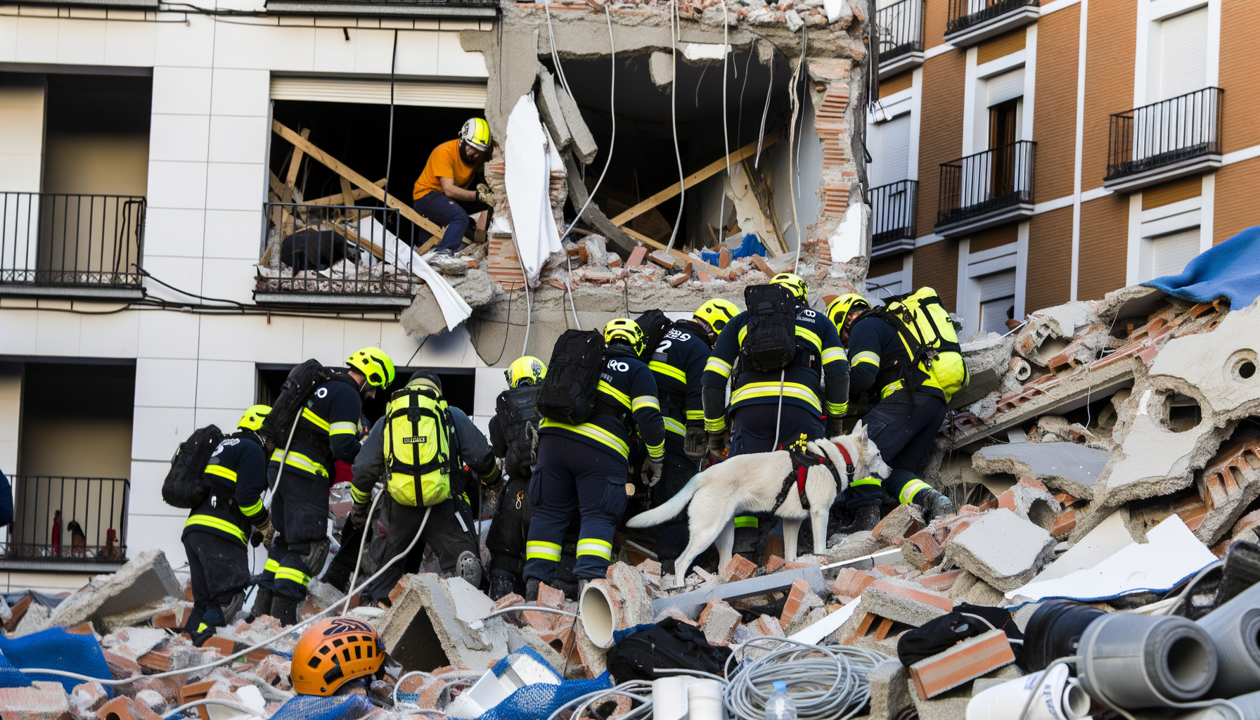 To døde fundet efter bygningskollaps i Madrid