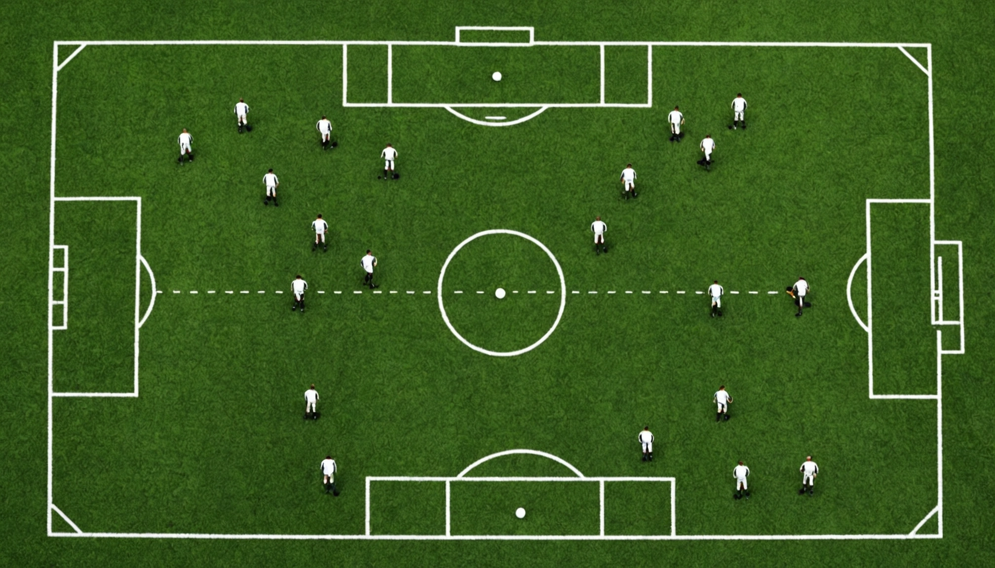 Understanding Football Pitch Diagrams Showing Half Formations