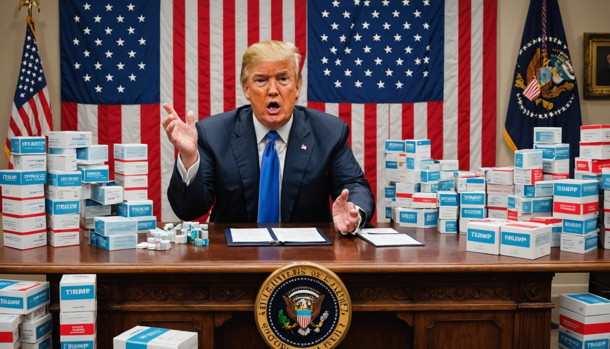 Trump varsler nye toldsatser på medicinalprodukter og møbler
