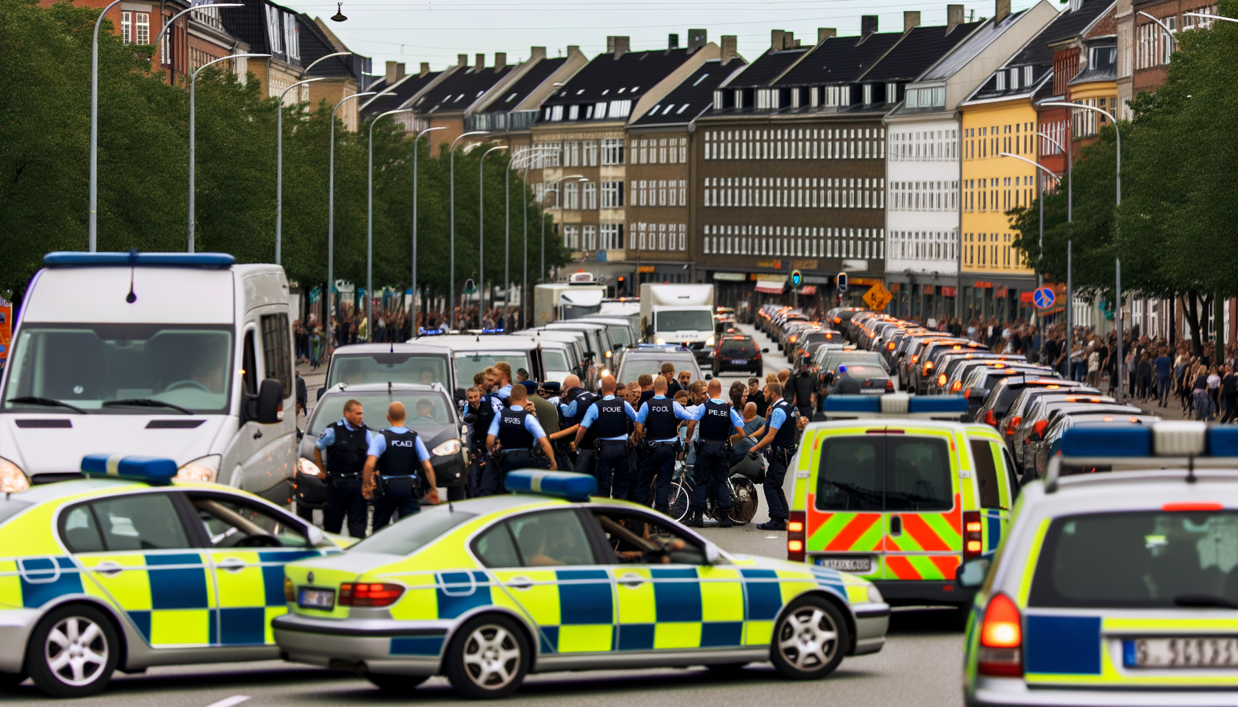 15 personer anholdt efter kaos på ringvejen i aarhus