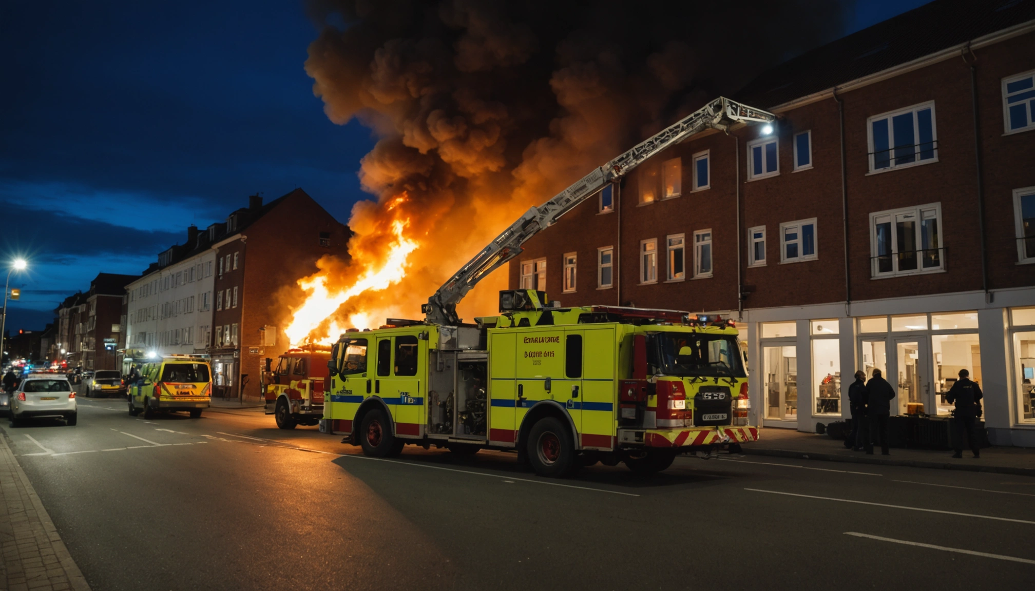 Brand i etageejendom i Esbjerg midtby skaber stor indsats