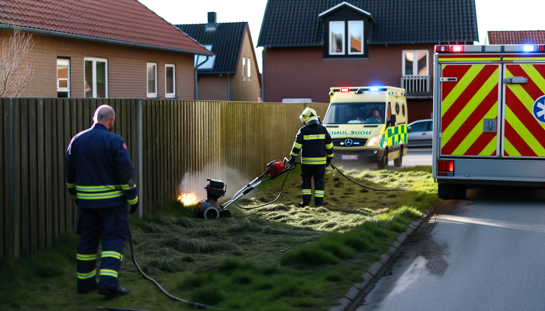 Ukrudtsbrænder forårsager brand og kvæstelse i Aabenraa