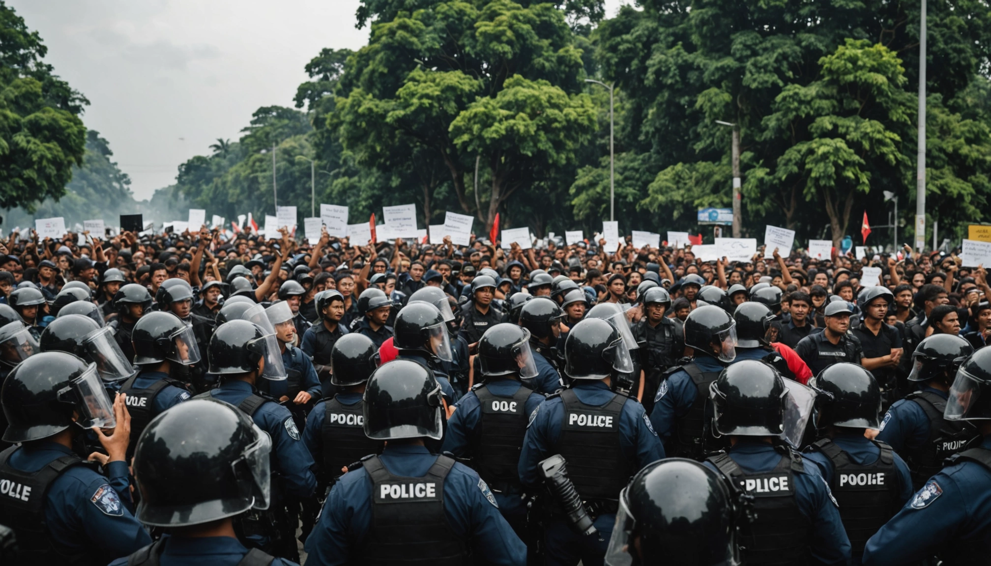 Ung taxichaufførs død udløser voldelige demonstrationer i Indonesien