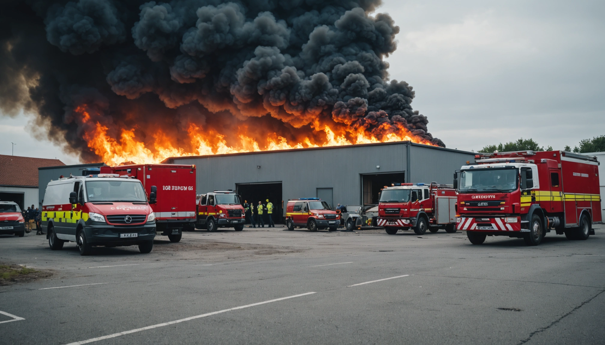 Stor brand i Høng: politiet advarer mod synlig røg