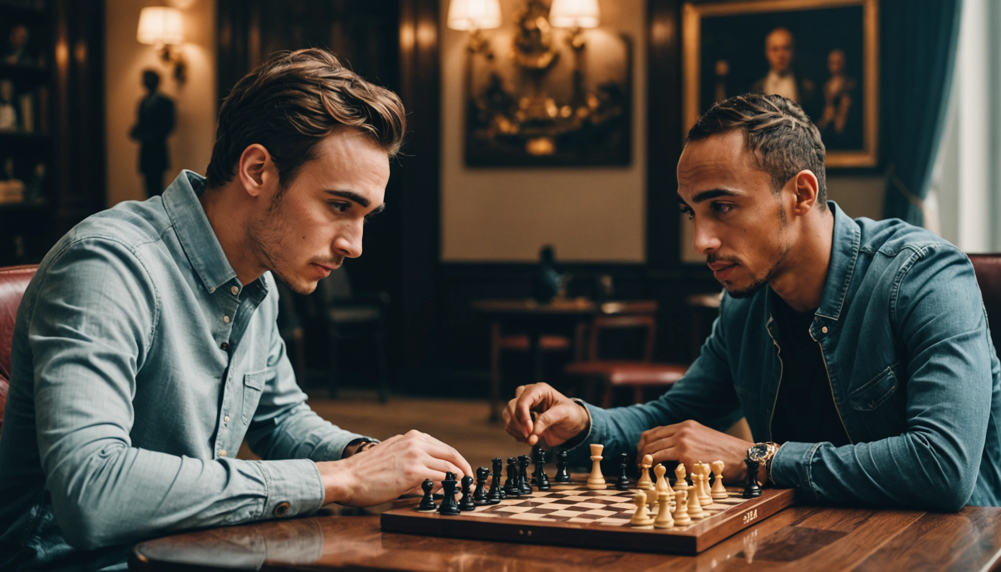 Leclerc And Hamilton Face Off Against Baku Chess Grandmaster