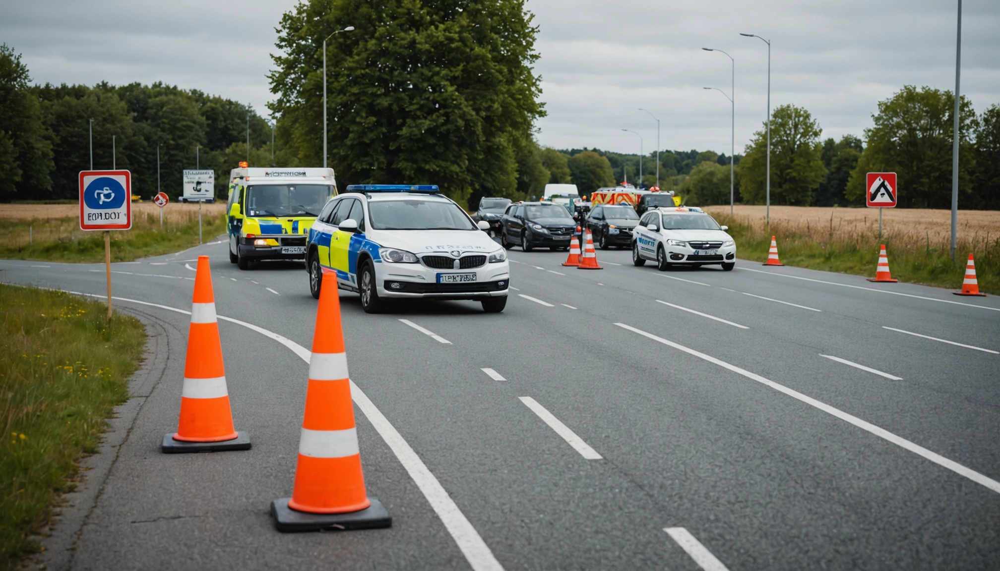 Holbækmotorvejen spærret efter uheld ved Arnakke rasteplads