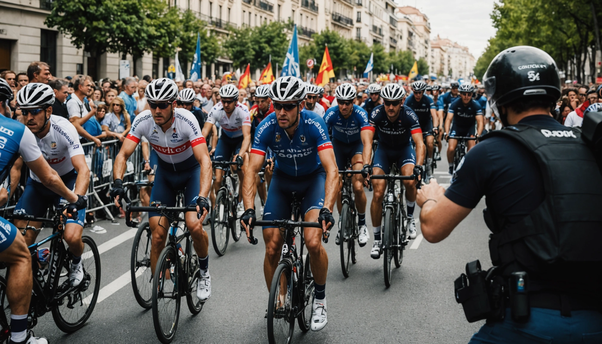 Kaos og demonstrationer under Vuelta a España i Madrid