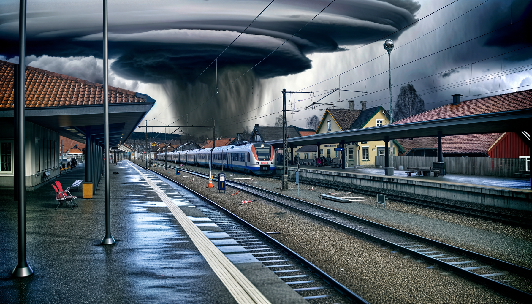 Kaos i Norge: Al togtrafik standset efter stormskade