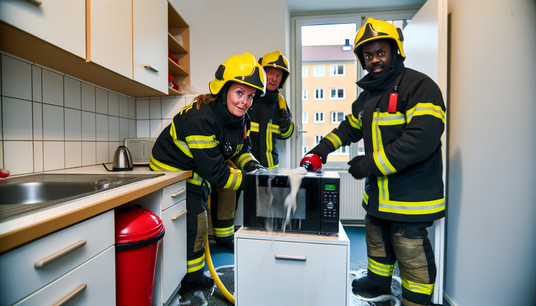 Stor brand i mikrobølgeovn i Aalborg slukket uden personskade