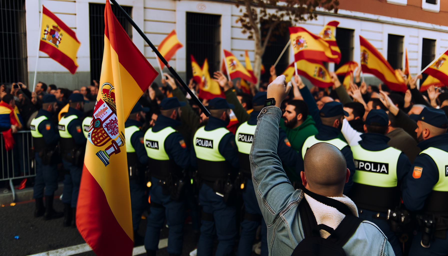 Demonstrationer i Spanien fører til anholdelser og uro