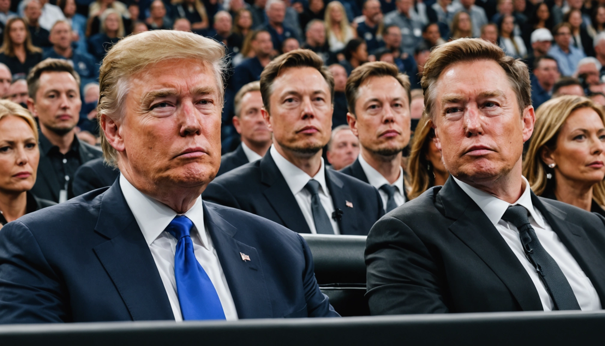 Donald Trump og Elon Musk mødtes overraskende ved mindeceremoni