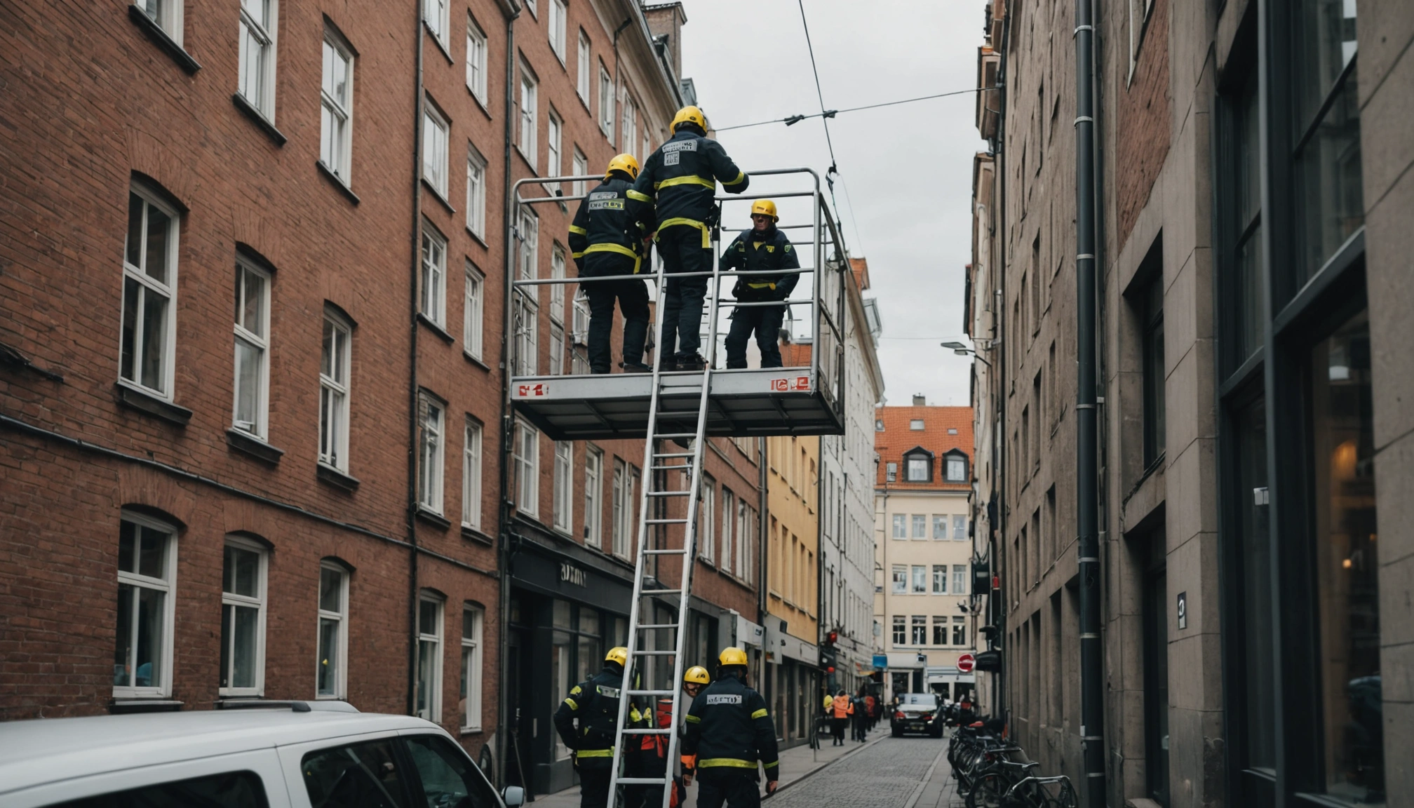 Person reddet fra fastlåst lift på Østerbro i København