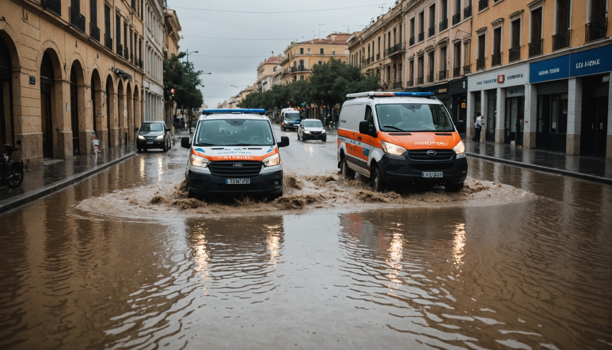 Valencia rammes af voldsomt regnvejr og rød alarm
