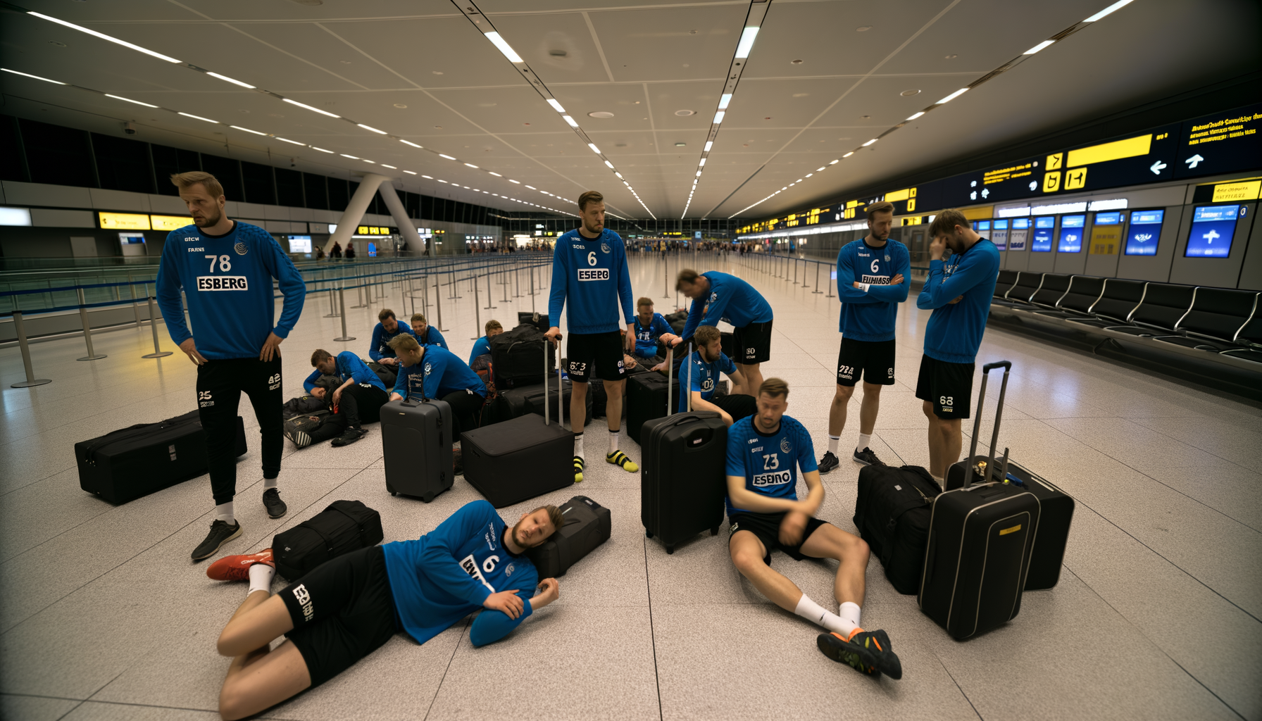 Kaos i lufthavnen gav udfordringer for Team Esbjerg