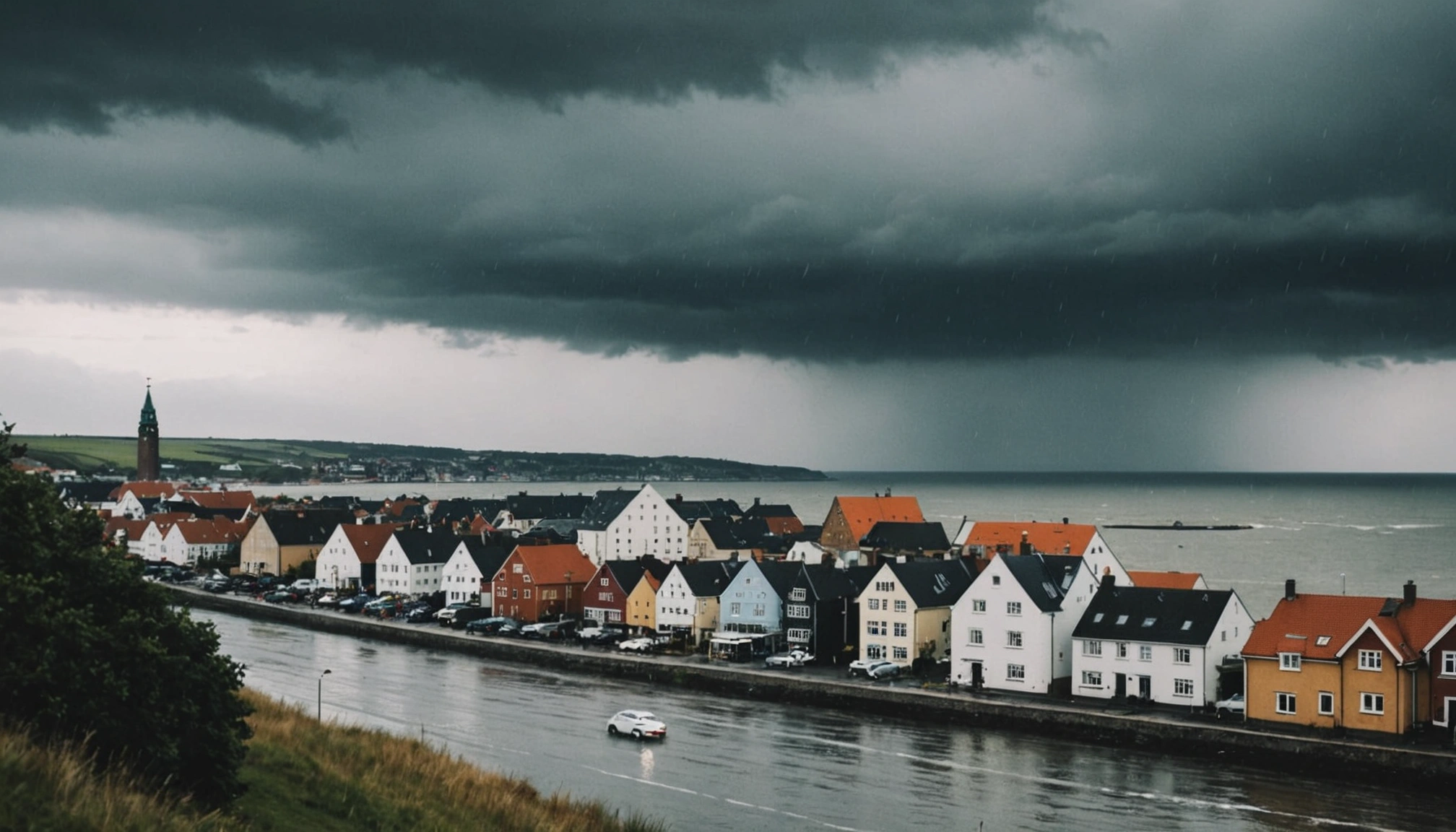 Kategori 1-varsel: Kraftig regn og blæsevejr rammer Danmark