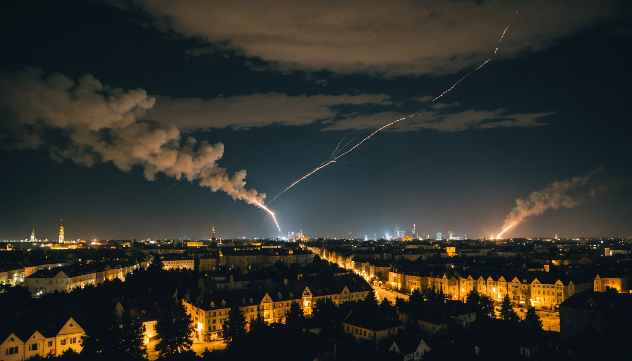 Omfattende russiske luftangreb rammer Ukraine natten til søndag