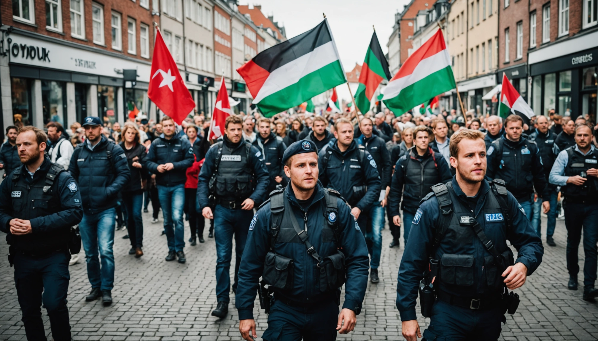 Voldsepisoder under palæstina-demonstration i københavn