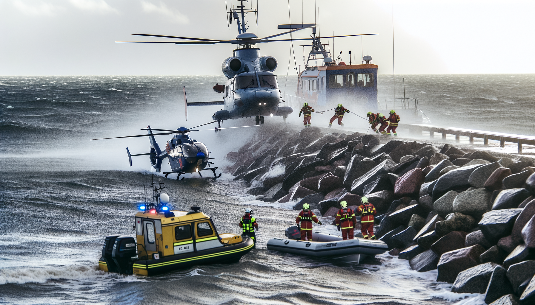 Stor redningsaktion efter bådulykke ved Hanstholm havn