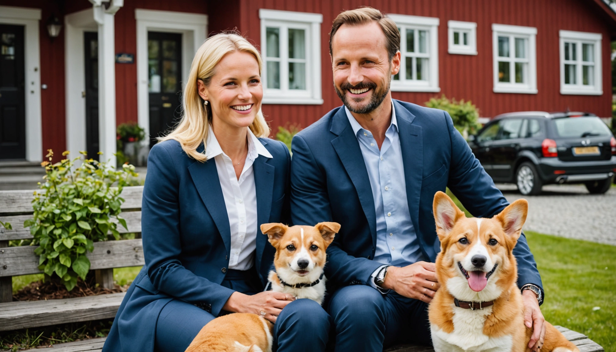 Norges kronprinsepar hyldes for jordnær hundemøde
