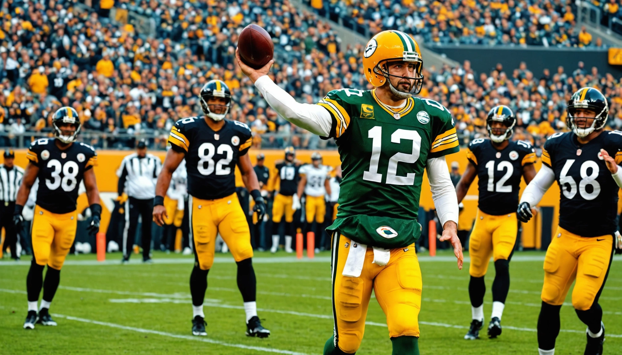 Aaron Rodgers shines in Steelers debut at MetLife stadium
