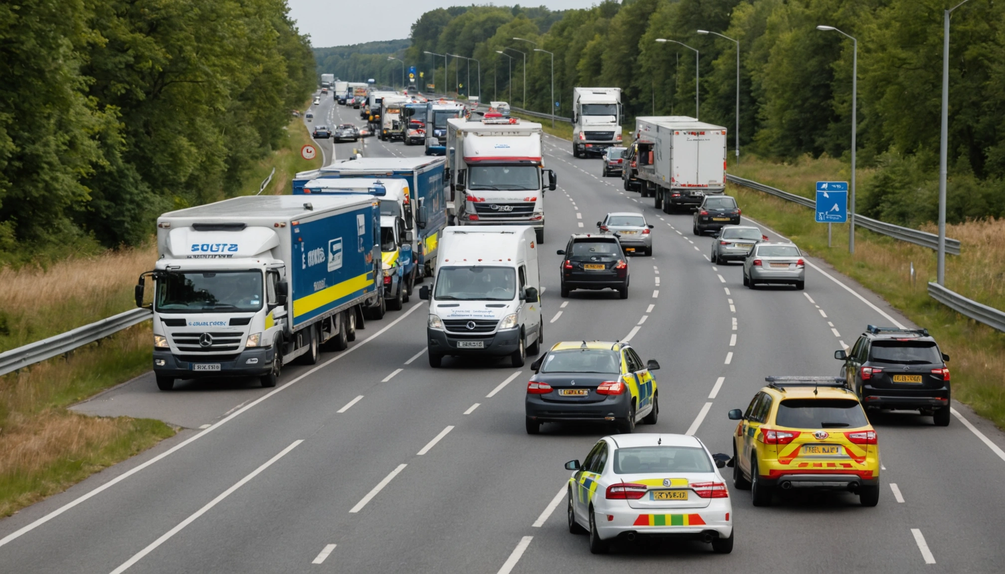 Ulykke på rute 57 skaber kø og spærret vej ved Kalundborg