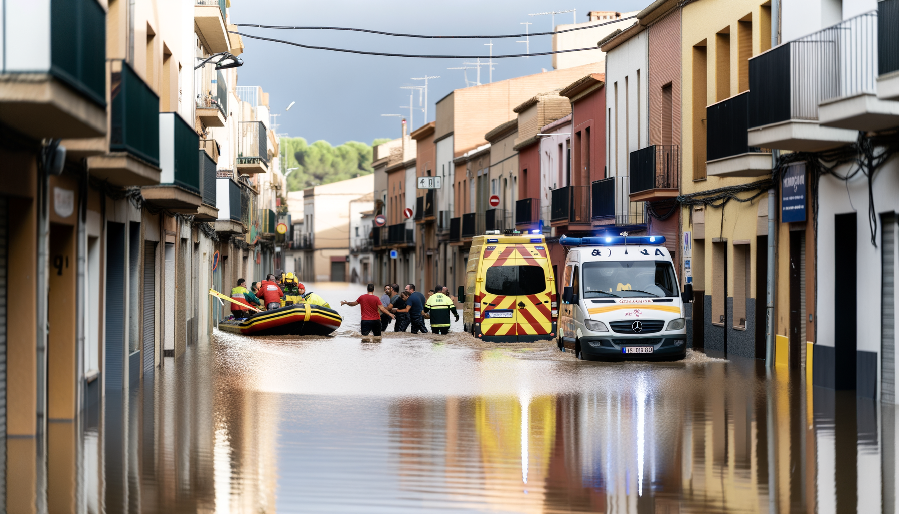 Oversvømmelser i Catalonien skaber kaos og trafikale udfordringer