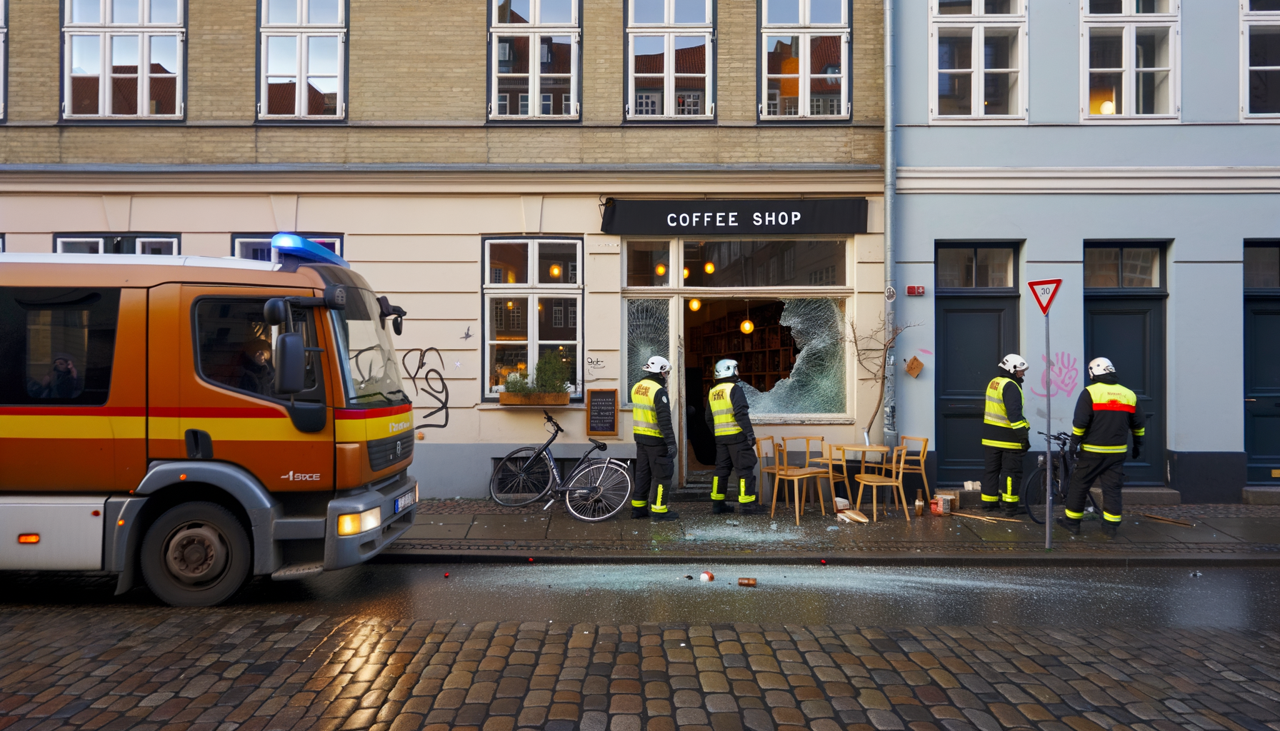 Bus kørte ind i kaffebar i København: En chokerende morgen