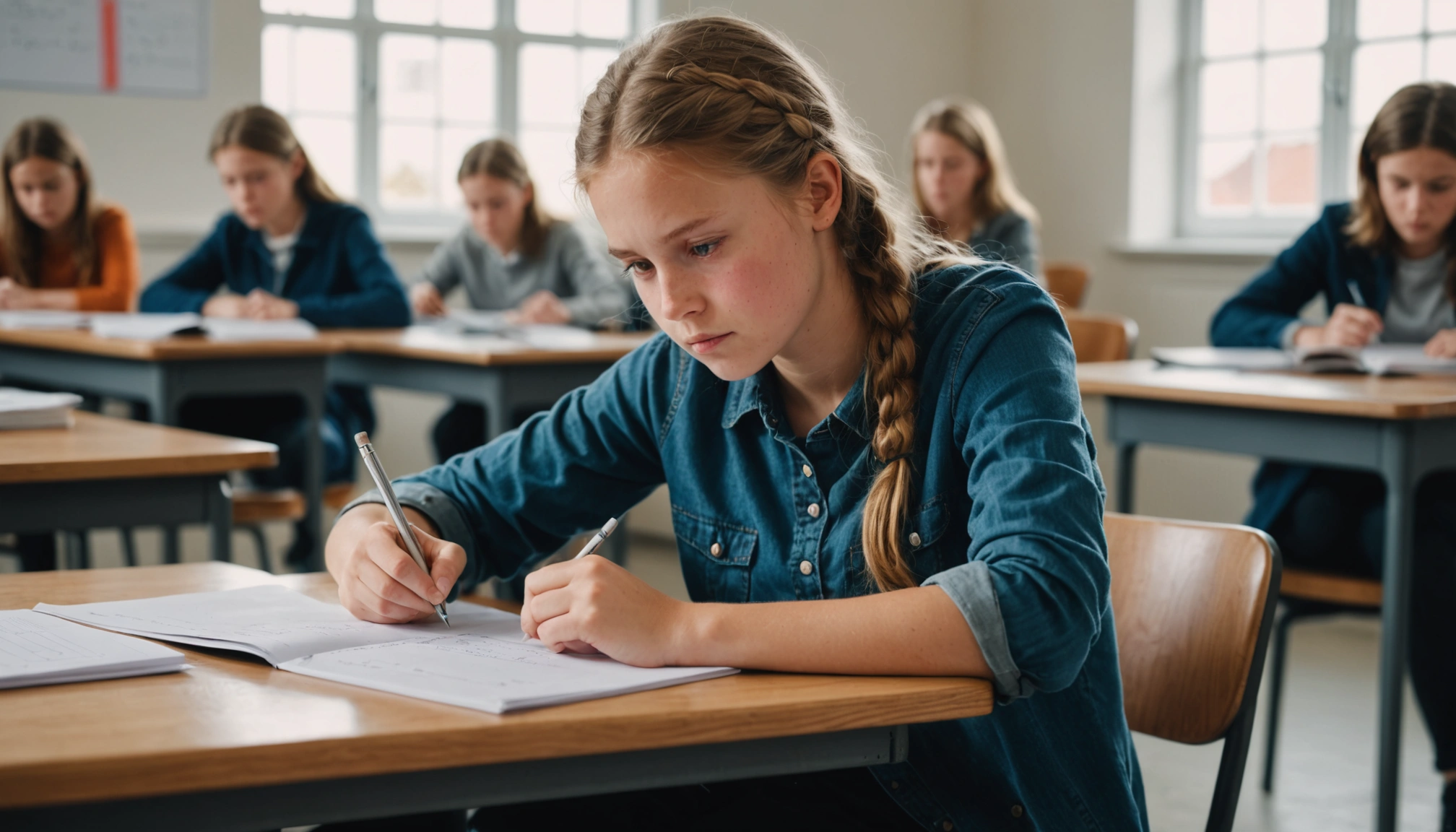Hver tiende pige dumper matematik i 9. klasse i Danmark