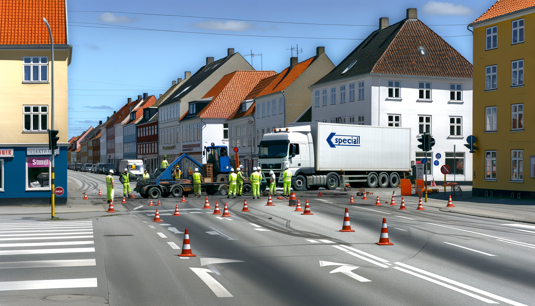 Særtransport spærrer kryds i Kalundborg i flere timer