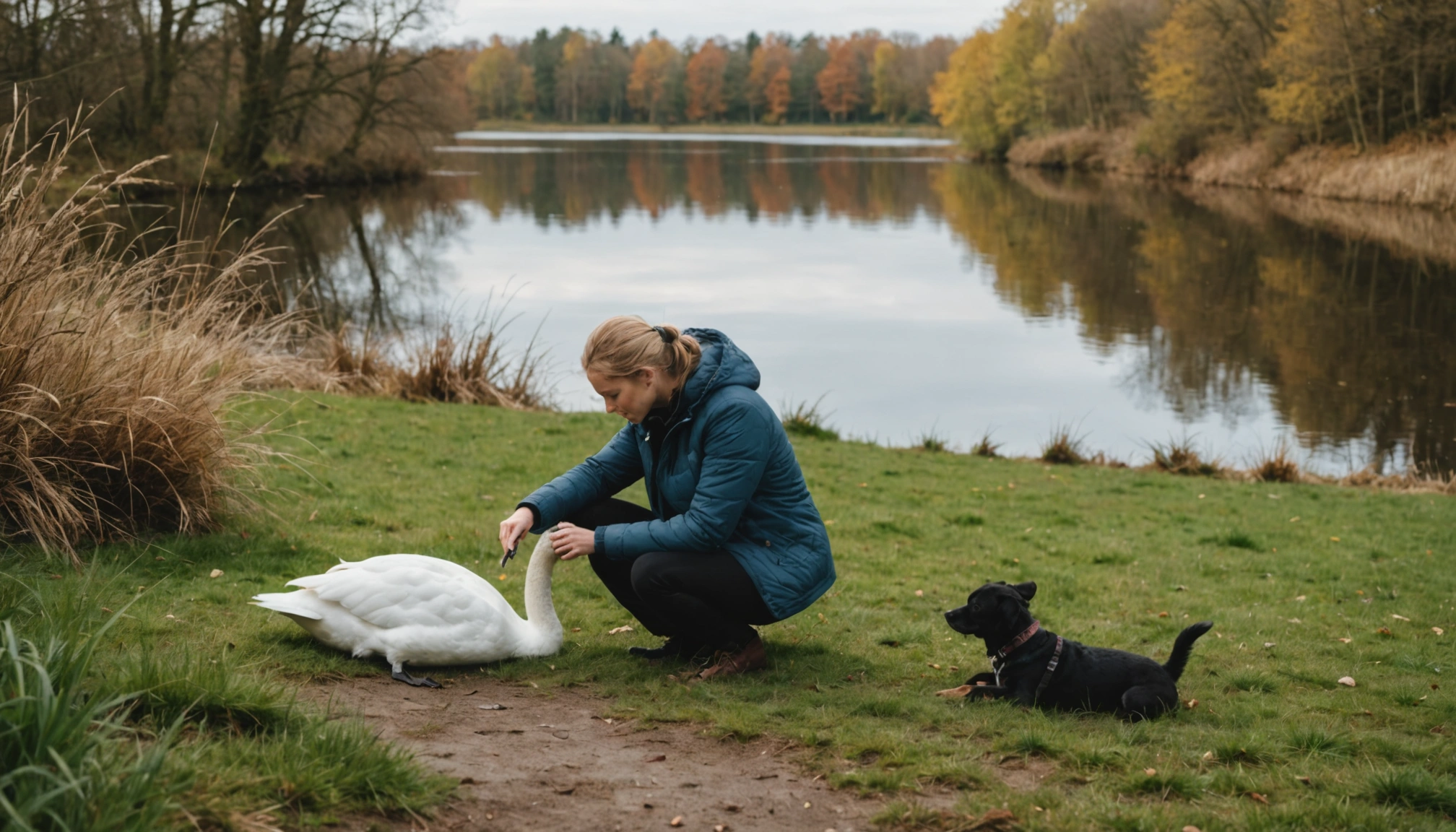Hund angriber svane i østerådalen i aalborg