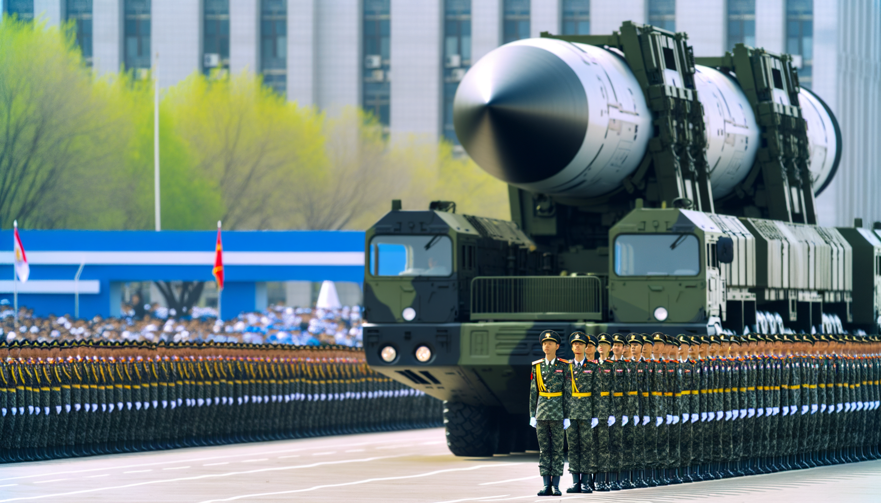 Nordkorea fremviser nyt interkontinentalt missil under parade