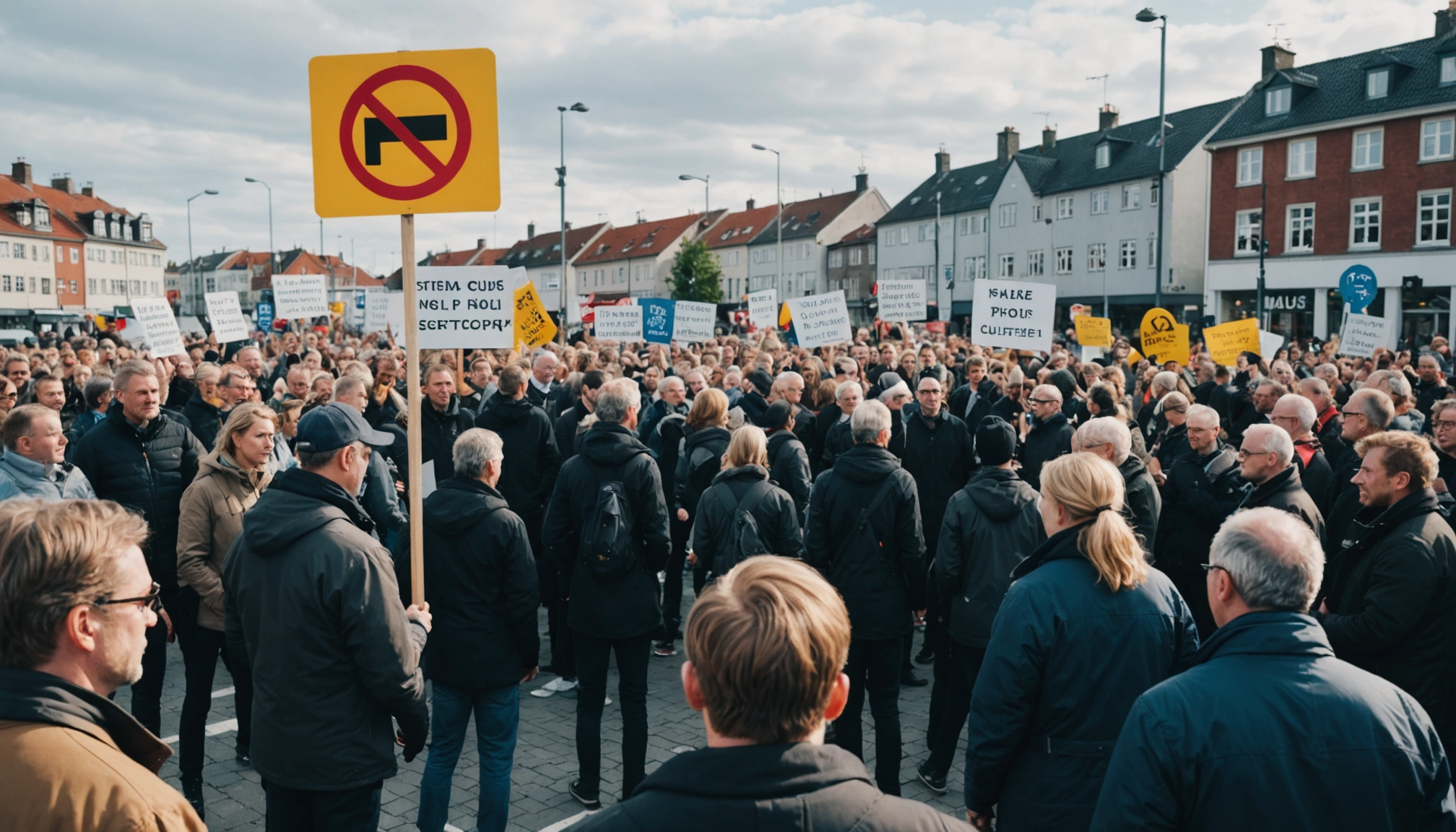 Demonstration spærrer veje ved Aarhus Havn