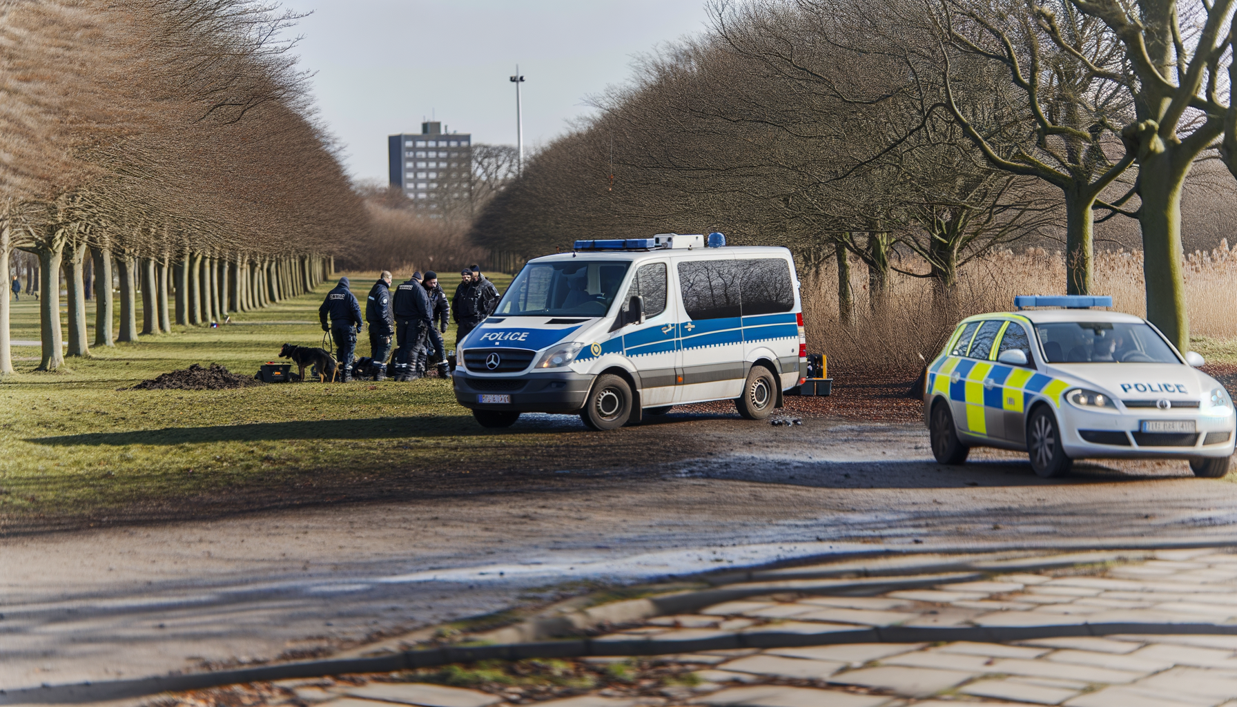 Politiet massivt til stede ved Utterslev Mose under verserende efterforskning